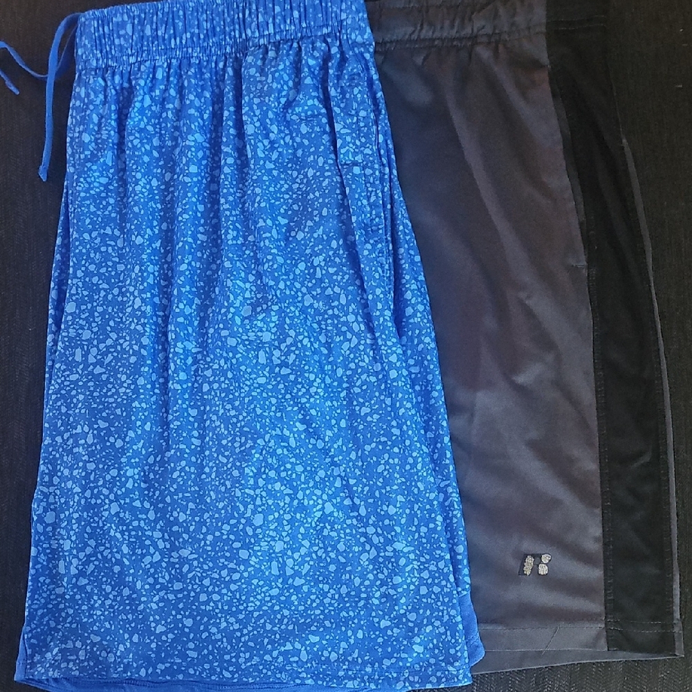 Blue and Gray With Black‎ Athletic Shorts